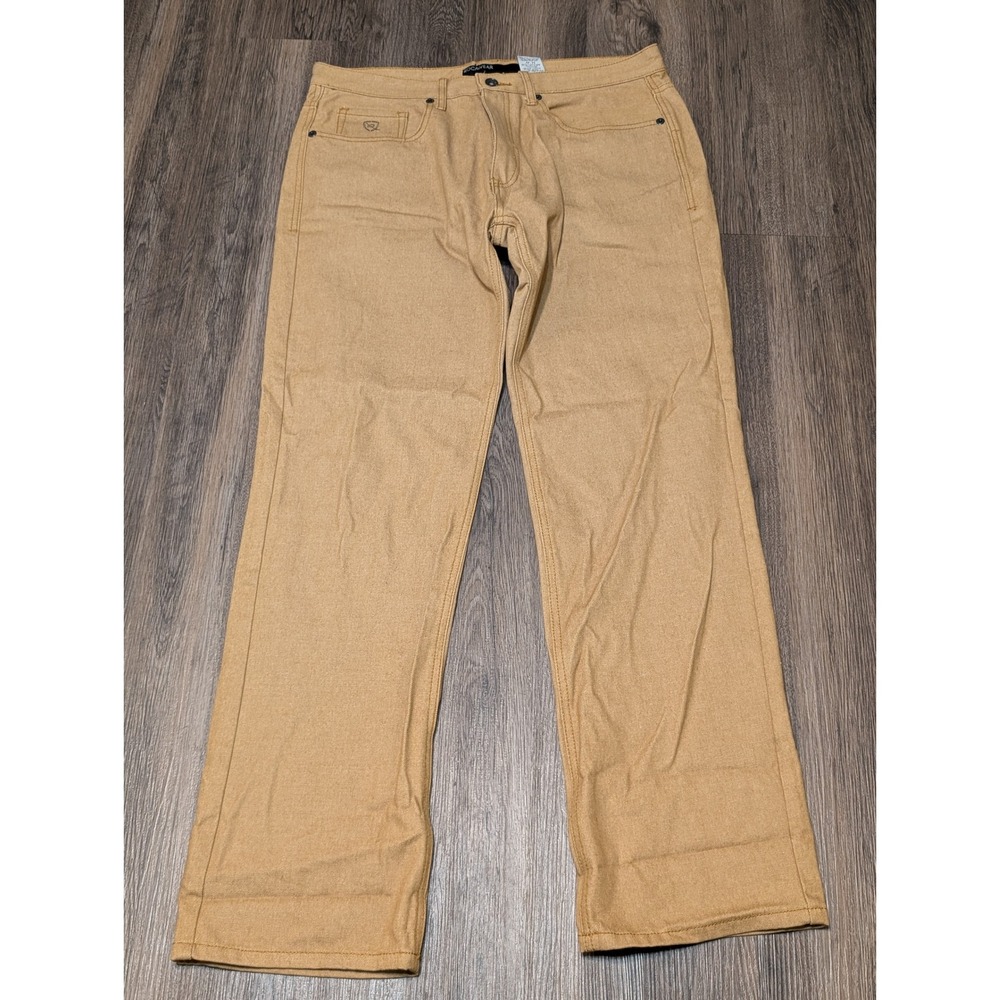 Rocawear Mens Classic Fit Tan Pants Size 34 Cotton‎ Blend Casual